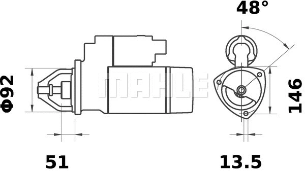 MS 117 KNECHT/MAHLE Стартер (фото 2)