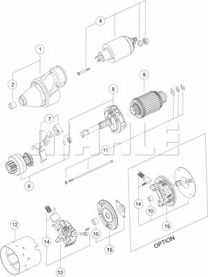 MS 133 KNECHT/MAHLE Стартер (фото 1)