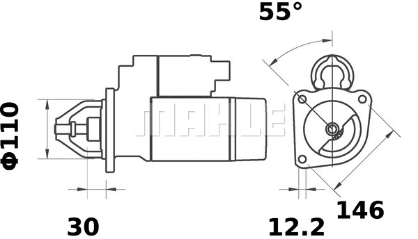 MS 224 KNECHT/MAHLE Стартер (фото 2)