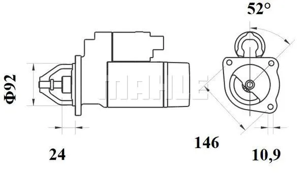 MS 25 KNECHT/MAHLE Стартер (фото 3)