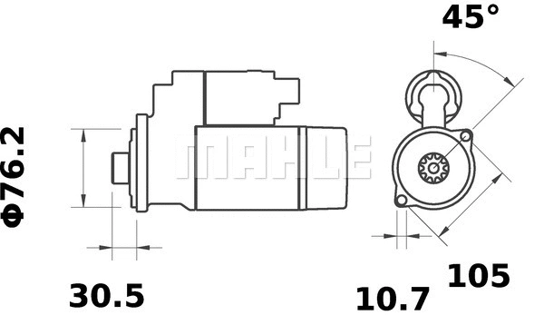 MS 252 KNECHT/MAHLE Стартер (фото 1)