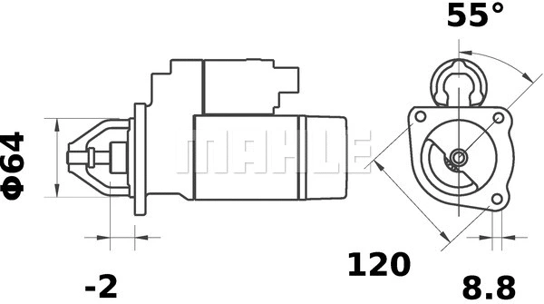 MS 344 KNECHT/MAHLE Стартер (фото 2)