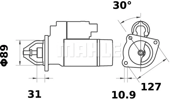 MS 356 KNECHT/MAHLE Стартер (фото 2)