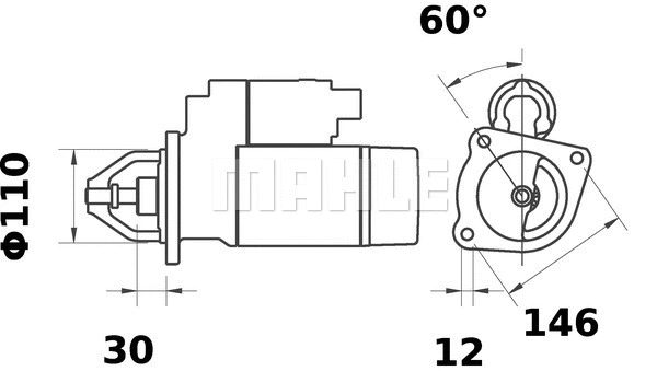 MS 388 KNECHT/MAHLE Стартер (фото 2)