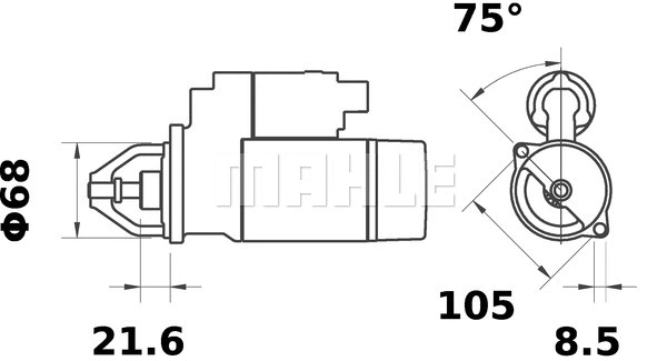 MS 409 KNECHT/MAHLE Стартер (фото 1)