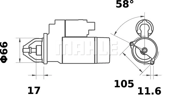 MS 414 KNECHT/MAHLE Стартер (фото 2)