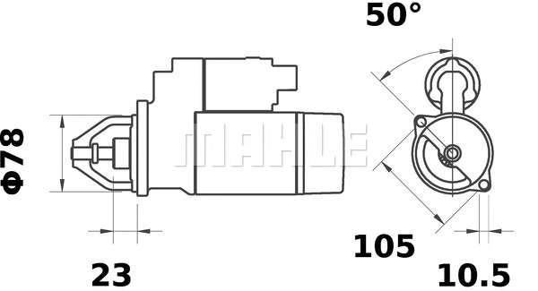 MS 431 KNECHT/MAHLE Стартер (фото 1)