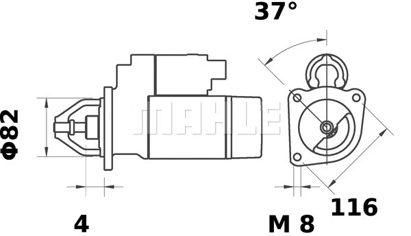 MS 453 KNECHT/MAHLE Стартер (фото 1)