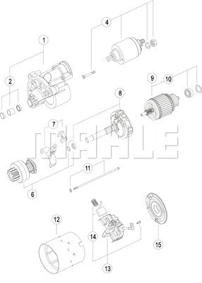 MS 455 KNECHT/MAHLE Стартер (фото 1)