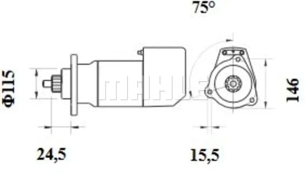 MS 495 KNECHT/MAHLE Стартер (фото 2)