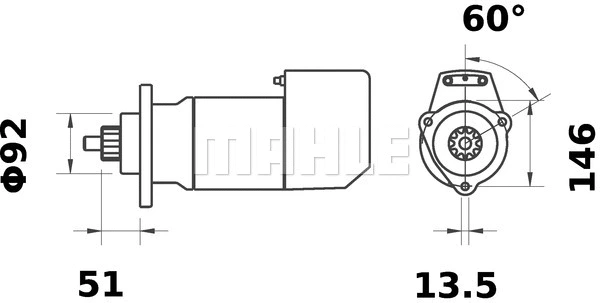 MS 500 KNECHT/MAHLE Стартер (фото 1)