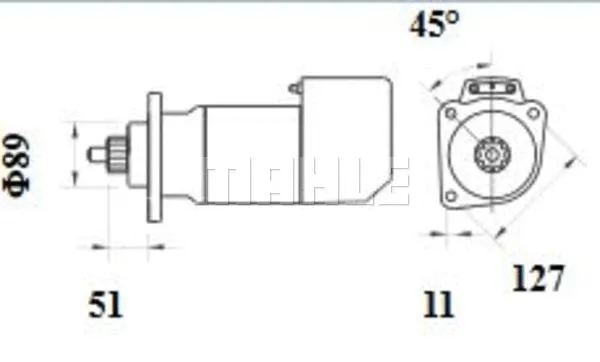 MS 512 KNECHT/MAHLE Стартер (фото 2)