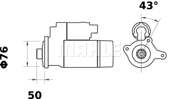 MS 52 KNECHT/MAHLE Стартер (фото 1)