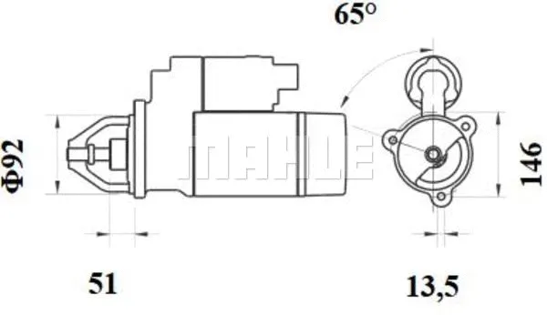 MS 524 KNECHT/MAHLE Стартер (фото 2)