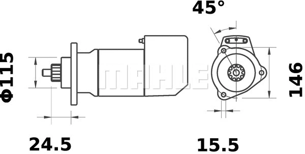 MS 562 KNECHT/MAHLE Стартер (фото 1)