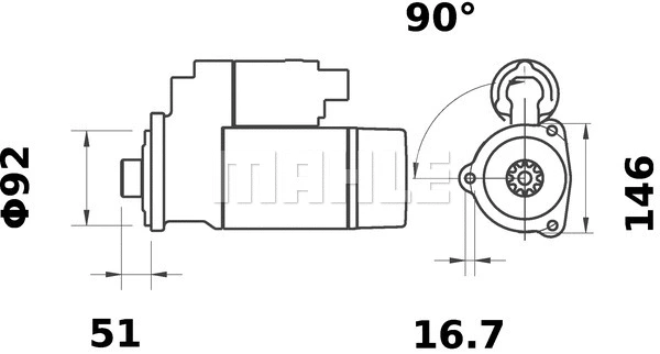 MS 61 KNECHT/MAHLE Стартер (фото 2)