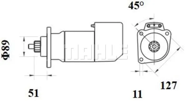 MS 710 KNECHT/MAHLE Стартер (фото 2)