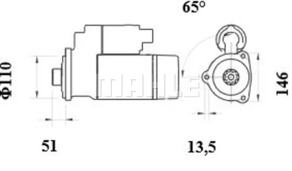 MS 760 KNECHT/MAHLE Стартер (фото 2)