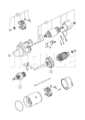 MS 766 KNECHT/MAHLE Стартер (фото 3)