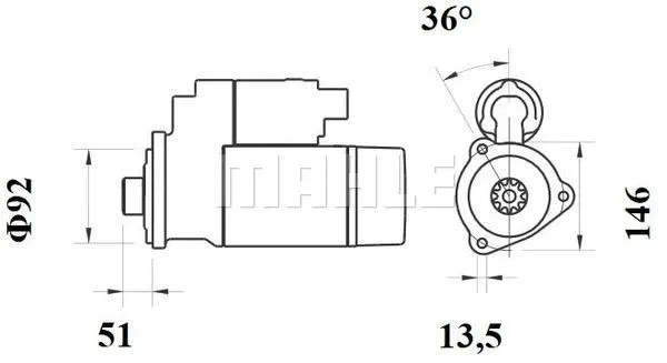 MS 783 KNECHT/MAHLE Стартер (фото 1)