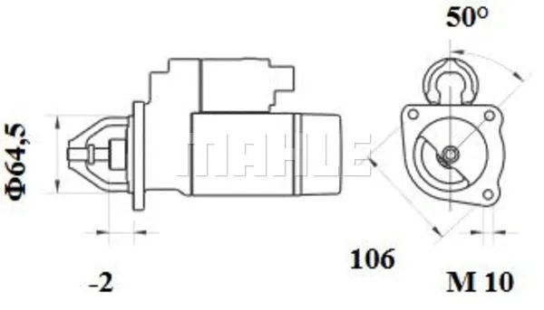 MS 80 KNECHT/MAHLE Стартер (фото 2)