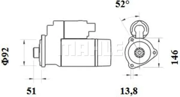 MS 884 KNECHT/MAHLE Стартер (фото 1)