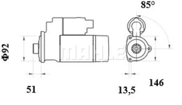 MS 905 KNECHT/MAHLE Стартер (фото 2)