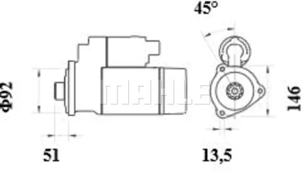 MS 929 KNECHT/MAHLE Стартер (фото 1)