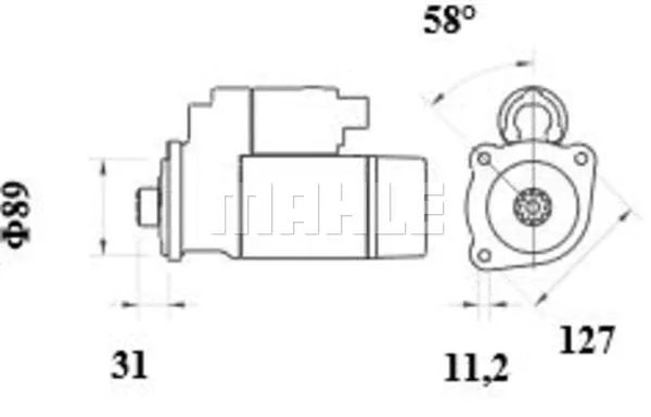 MS 938 KNECHT/MAHLE Стартер (фото 1)