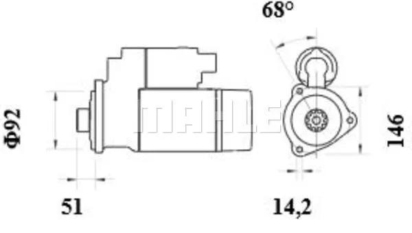 MS 976 KNECHT/MAHLE Стартер (фото 2)