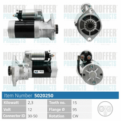 H5020250 HOFFER Стартер (фото 1)