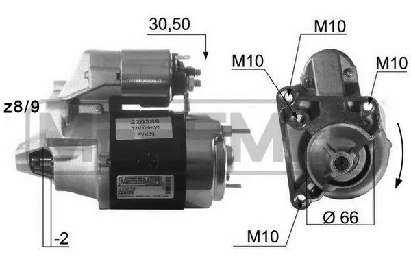 220389A MESSMER Стартер (фото 1)