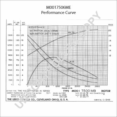 M0017506ME PRESTOLITE ELECTRIC Стартер (фото 1)