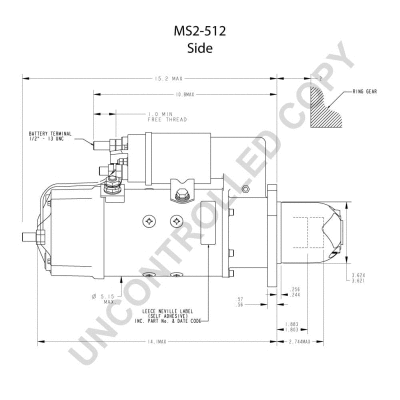 MS2-512 PRESTOLITE ELECTRIC Стартер (фото 4)