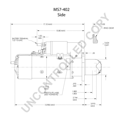 MS7-402 PRESTOLITE ELECTRIC Стартер (фото 4)