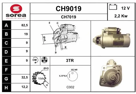 CH9019 SNRA Стартер (фото 1)