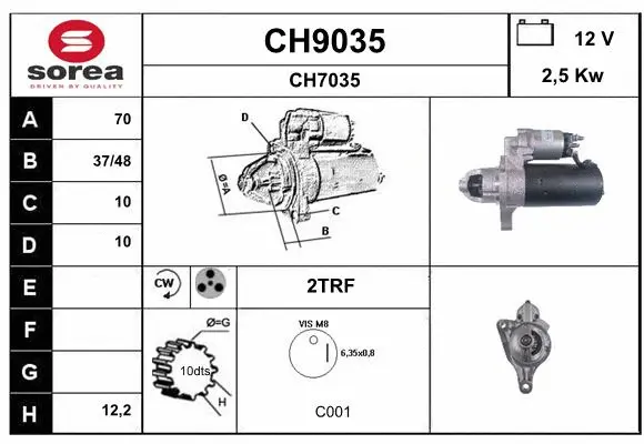 CH9035 SNRA Стартер (фото 1)