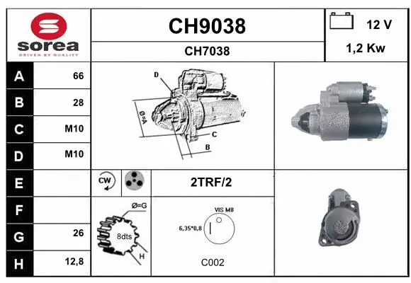 CH9038 SNRA Стартер (фото 1)