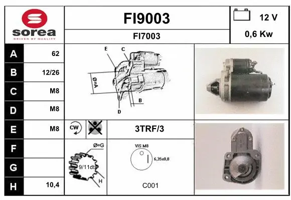 FI9003 SNRA Стартер (фото 1)