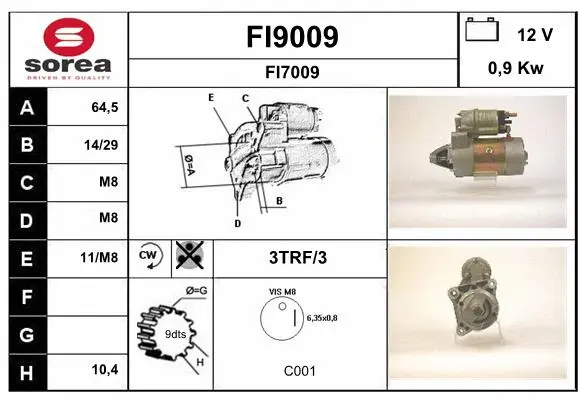 FI9009 SNRA Стартер (фото 1)