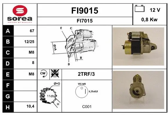 FI9015 SNRA Стартер (фото 1)