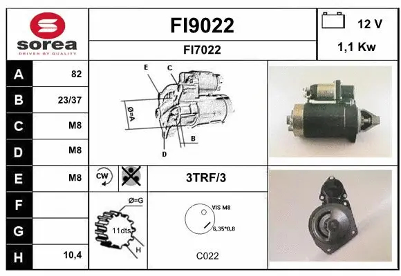 FI9022 SNRA Стартер (фото 1)