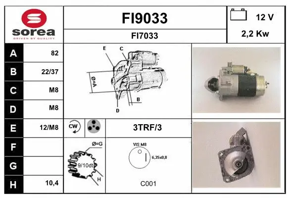 FI9033 SNRA Стартер (фото 1)