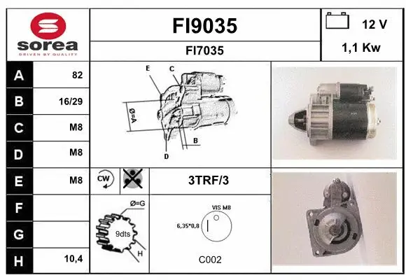 FI9035 SNRA Стартер (фото 1)