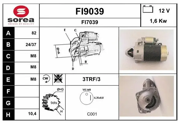 FI9039 SNRA Стартер (фото 1)