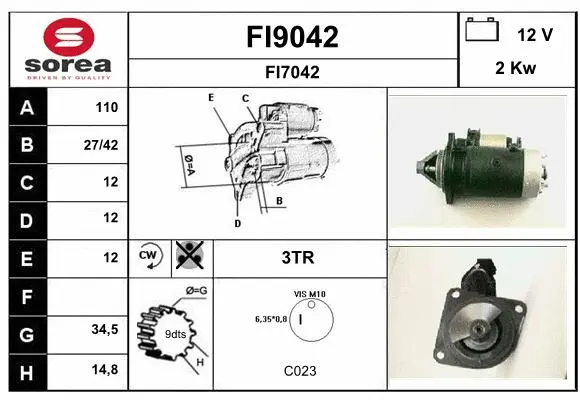 FI9042 SNRA Стартер (фото 1)