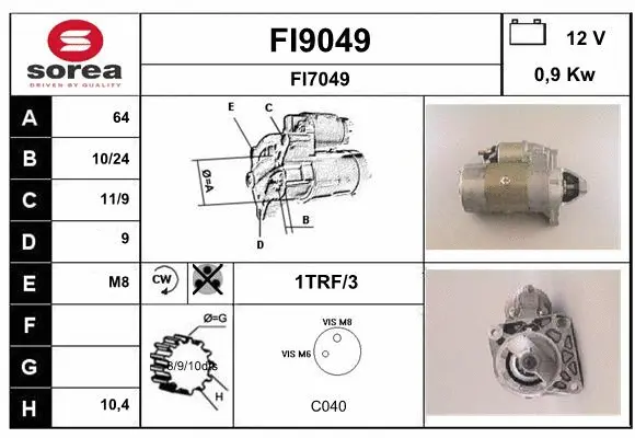 FI9049 SNRA Стартер (фото 1)