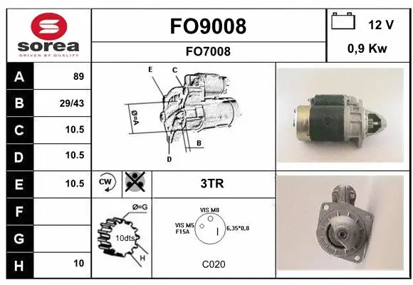 FO9008 SNRA Стартер (фото 1)