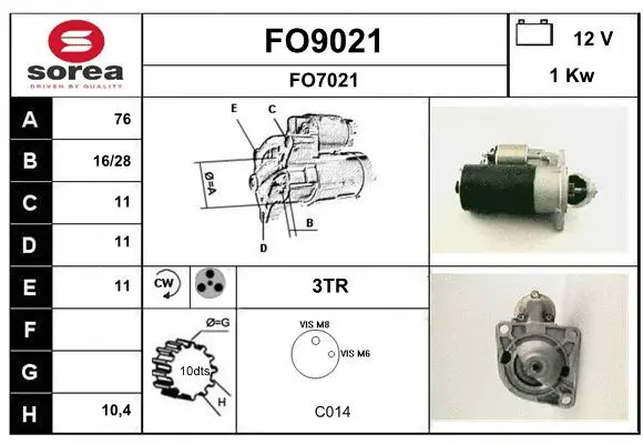 FO9021 SNRA Стартер (фото 1)