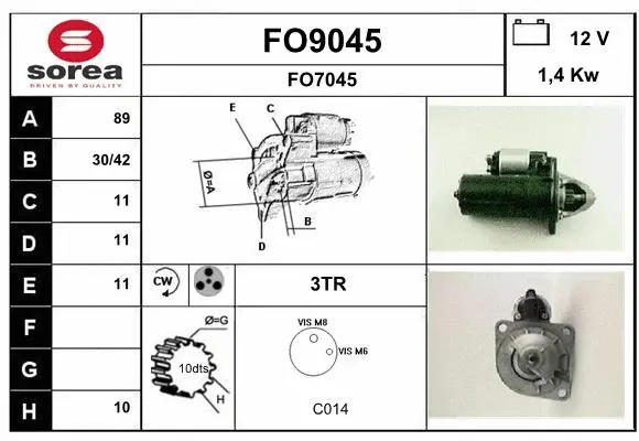 FO9045 SNRA Стартер (фото 1)